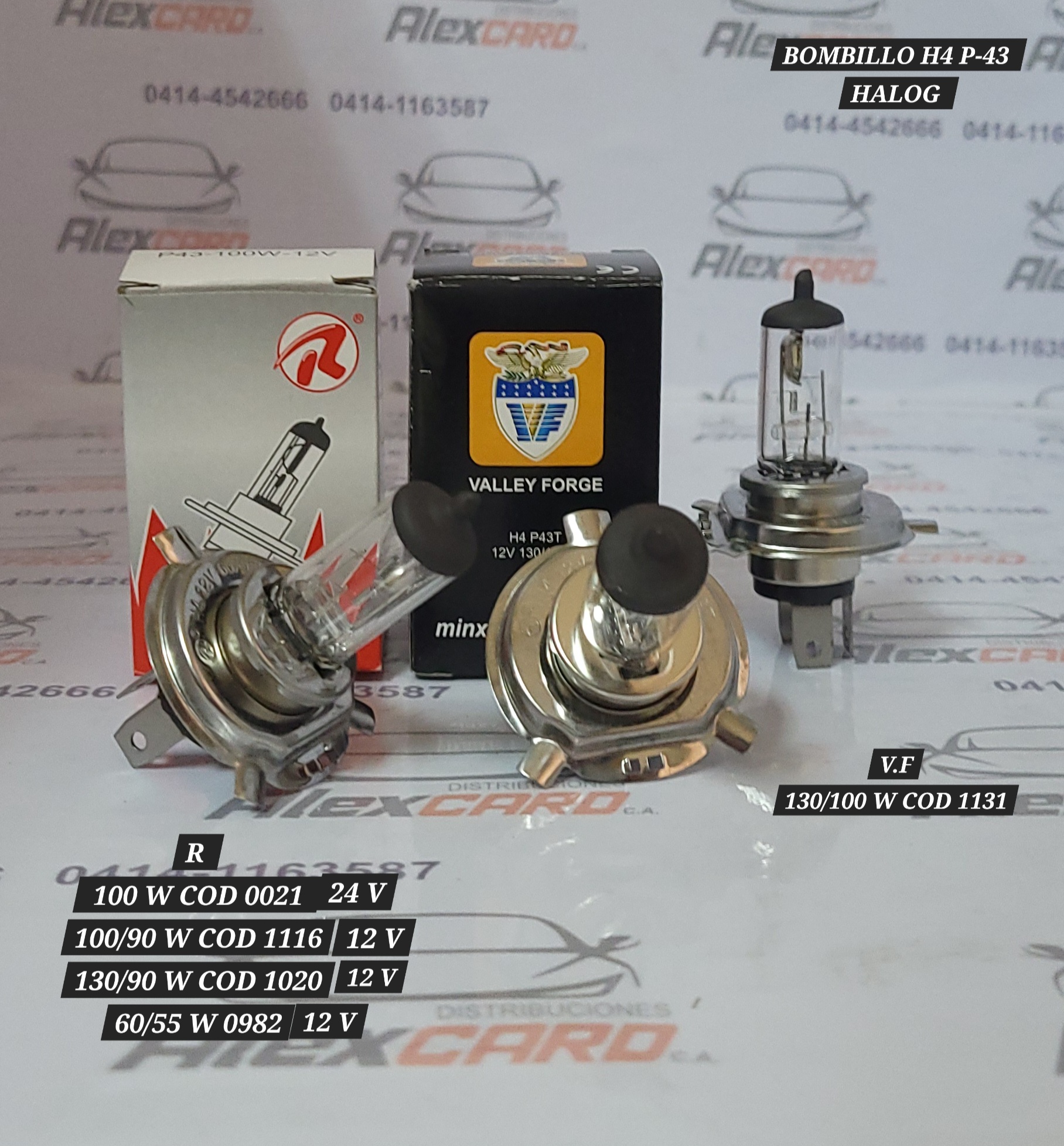 BOMBILLO H4 P-43 24 VOL 100 W R